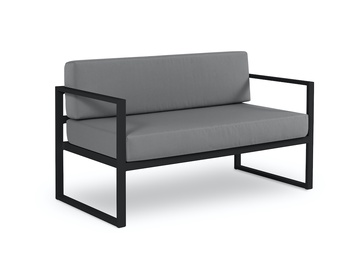 Lauko sofa Calme Jardin Nicea, antracito/grafito, 65 cm x 130 cm x 76 cm