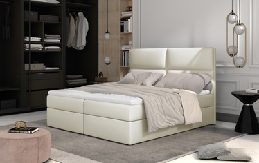 Кровать Amber Soft 33, 140 x 200 cm, кремовый, с матрасом, с решеткой