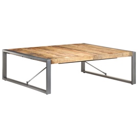 Kafijas galdiņš VLX Rough Mango Wood, pelēka, 1200 mm x 1200 mm x 400 mm