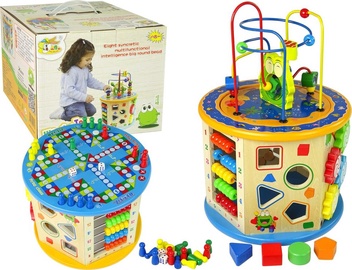 Attīstošās rotaļlietas Lean Toys Wooden Cube 9837, 38 cm, daudzkrāsaina