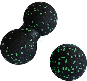 Массажный шарик Schildkrot Fitness Dual Massage Set 960238, черный/зеленый, 80 мм