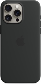 Telefono dėklas Apple Silicone Case with MagSafe, iPhone 15 Pro Max, juoda