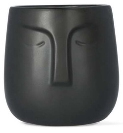 Цветочный горшок Homla Basic Face 997192, керамика, 14 см, Ø 14 см x 14 см, черный