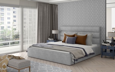 Кровать двухместная Caramel Omega 13, 200 x 200 cm, светло-серый