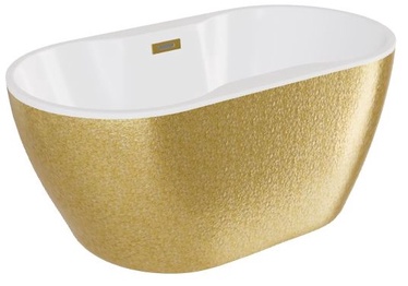 Vann, teisaldatav Besco Navia Glam Gold, 150 cm x 80 cm x 60 cm, ovaalne