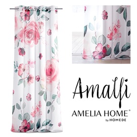 Дневные шторы AmeliaHome Amalli 39484, белый/зеленый/розовый, 1400 мм x 2500 мм