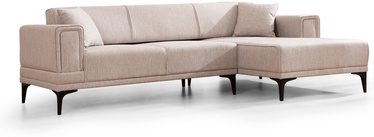 Stūra dīvāns-gulta Atelier Del Sofa Horizon, gaiši brūna, labais, 250 x 140 cm x 77 cm