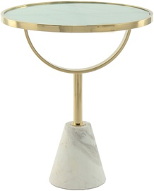 Kafijas galdiņš Kayoom Rocio 100, zelta/balta, 46 cm x 46 cm x 53 cm