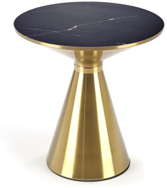 Kafijas galdiņš Tribeca, zelta/melna, 50 cm x 50 cm x 52 cm