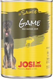 Mitrā barība (konservi) suņiem Josera JosiDog Game In Sauce, brieža gaļa, 0.415 kg