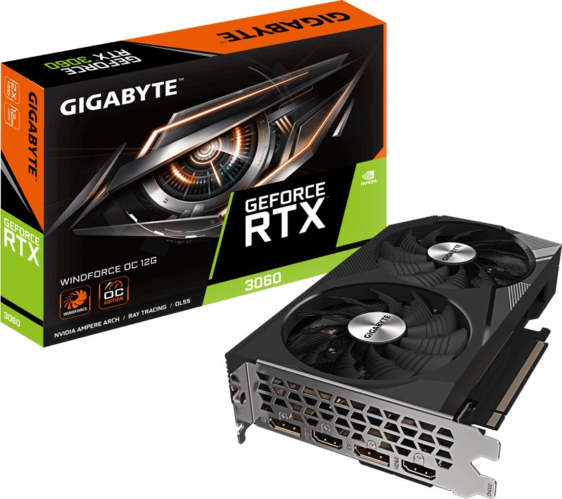 Videokarte Gigabyte GeForce RTX 3060 Windforce OC, 12 GB, GDDR6