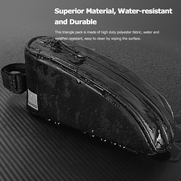 Velosipēda soma Sahoo Waterproof Bike Bag 122051, 600d ūdensnecaurlaidīgs poliesteris, melna