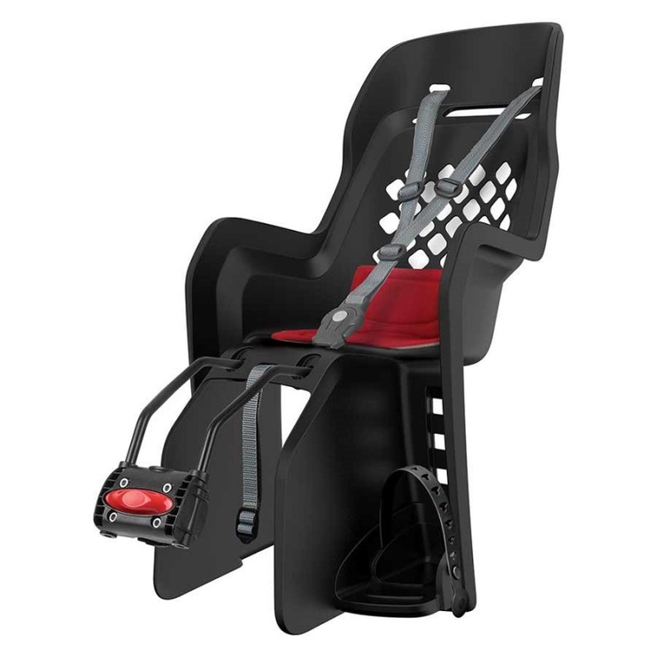 Детское кресло для велосипеда Polisport Joy 621f682, черный/красный, задняя