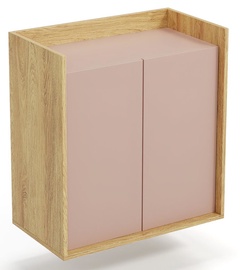 Skapītis Mobius 2D, rozā/ozola, 78 cm x 41 cm x 83 cm