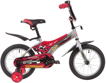 Детский велосипед Novatrack Flightline 14, красный/серый, 14″
