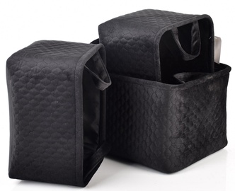 Korvide komplekt, esemete hoidmiseks Mondex Sara Black HIWB6969-PROM, must, 38 x 26 x 22 cm