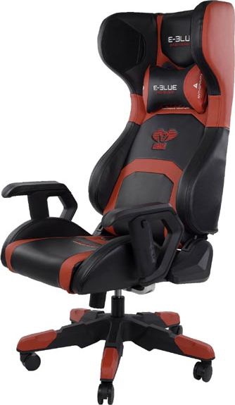 Игровое кресло E-Blue Cobra EEC310, 45 x 53 x 128 - 138 см, черный/красный