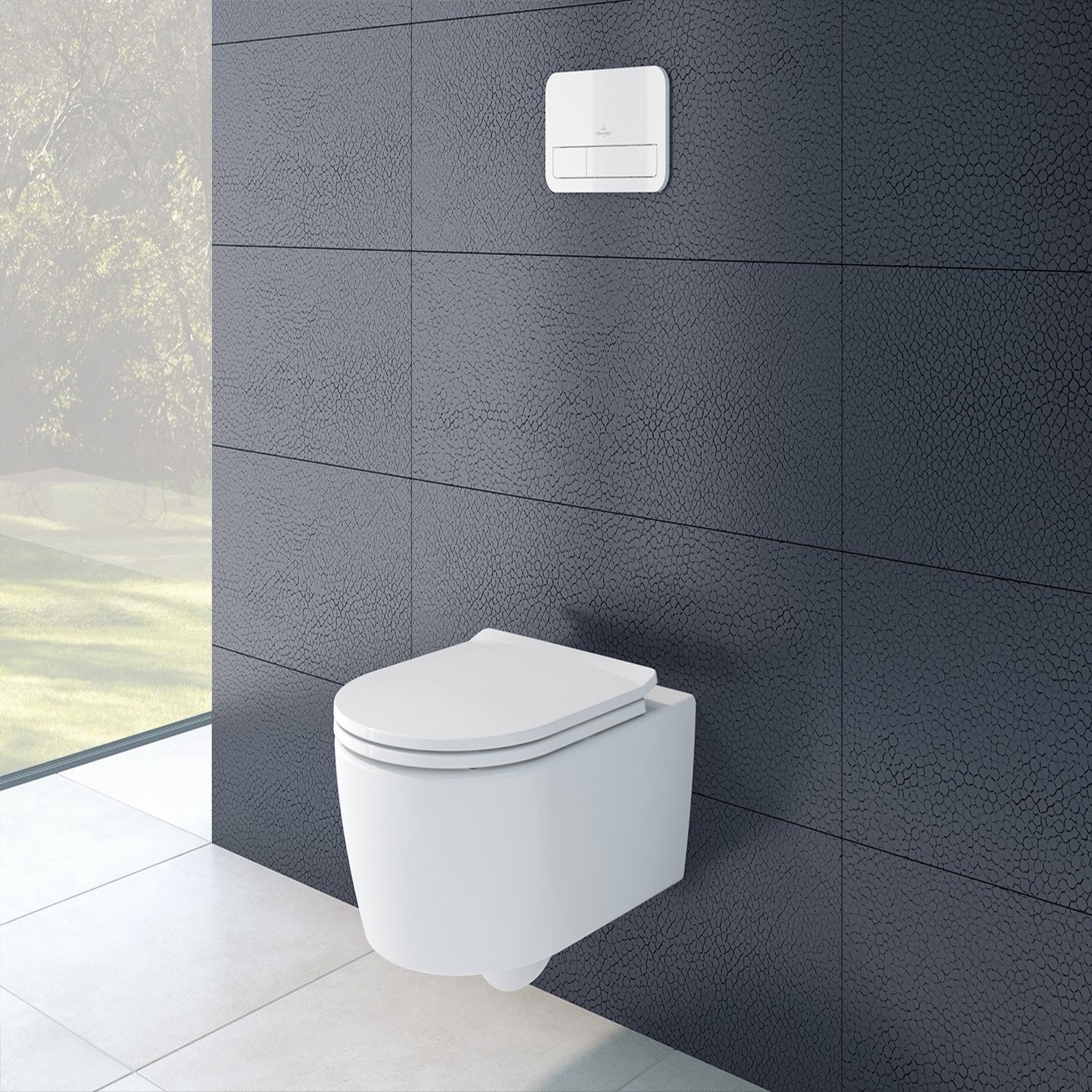 Настенный унитаз Villeroy & Boch Soul 4656HR01, с крышкой, 370 мм x 530 ...