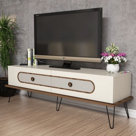 TV-laud Kalune Design Ekol, kreemjasvalge, 400 mm x 1450 mm x 450 mm