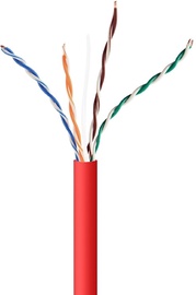 Tinklo kabelis Gembird CAT5e UTP LAN, 305 m, raudona