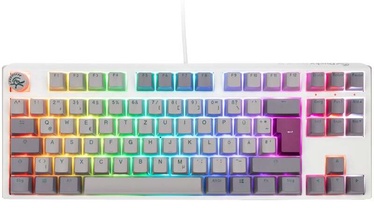 Клавиатура Ducky One 3 RGB TKL Cherry MX Brown EN/DE, белый/серый/фиолетовый/светло-серый