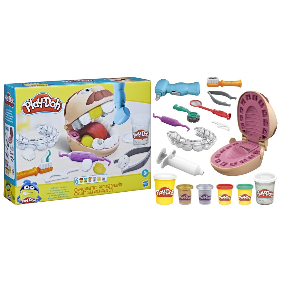 Modelinas Hasbro Play Doh Dentist vairi spalv Senukai.lt