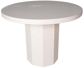 Kafijas galdiņš Kalune Design Royal 2, krēmkrāsa, 60 cm x 60 cm x 50 cm