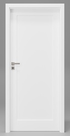 Siseukseleht Domoletti DOMINO, parempoolne, valge, 204 x 74.4 x 4 cm