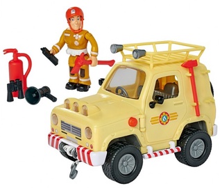 Transporta rotaļlietu komplekts Simba Fireman Sam Mountain 4x4 109252511038, dzeltena/daudzkrāsaina