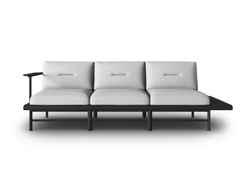 Kampinė lauko sofa Calme Jardin Hawai, šviesiai pilka, dešininė, 245 cm x 80 cm x 74 cm