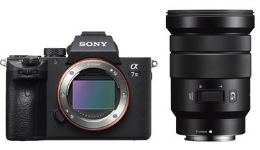 Sistēmas fotoaparāts Sony Alpha A7 III + E PZ 18-105mm F4 G OSS