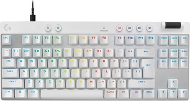 Klaviatuur Logitech G Pro X TKL Rapid Analog, Inglise (US), valge, juhtmeta