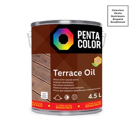 Eļļa terasēm Pentacolor Terrace Oil, caurspīdīgs, 4.5 l