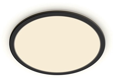 Lampa griesti Philips SuperSlim, 2700°K, LED, melna