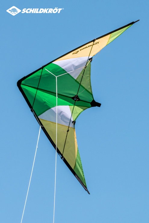 Tuulelohe Schildkrot Stunt Kite 133 970430, 60 cm x 133 cm, roheline