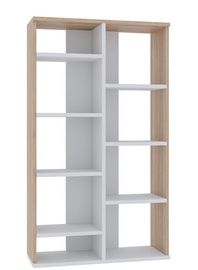Plaukts Kalune Design Keota 935CMN1240, balta/ozola, 25 cm x 72 cm x 123.6 cm