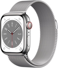 Nutikell Apple Watch Series 8 GPS + Cellular 41mm Stainless Steel LT, hõbe