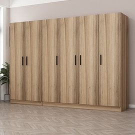 Гардероб Kalune Design Kale 7630, коричневый, 52 см x 270 см x 210 см