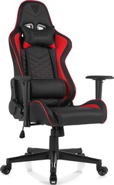 Spēļu krēsls SENSE7 Spellcaster, 57 x 69.5 x 126 - 135 cm, melna/sarkana