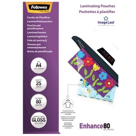 Laminēšanas plēve Fellowes, 80 μm, 25 gab.