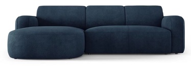 Stūra dīvāns Micadoni Home Greta, tumši zila, kreisais, 250 x 170 cm x 72 cm