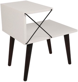 Naktinis staliukas Kalune Design Cross 854KLN3308, baltas, 40 x 50 cm x 55 cm