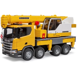 Rotaļu celtnis Bruder Scania Super 560R & Liebherr Crane BR-03571, balta