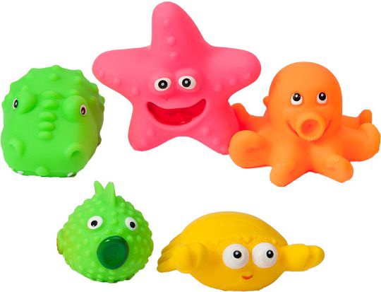 Rotaļu dzīvnieks Hencz Toys Bath Toys Sea Animals, daudzkrāsaina, 5 gab.