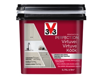 Краска-эмаль V33 Renovation Perfection Kitchen, атлас, 0.75 l, корица