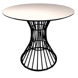 Söögilaud MN 926, valge/must, 800 mm x 800 mm x 750 mm