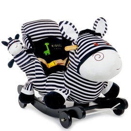 Игрушка-качалка Zebra, пластик, дерево, плюшевый