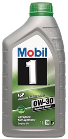 Variklių alyva Mobil 1 ESP 0W - 30, sintetinis, lengviesiems automobiliams, 1 l