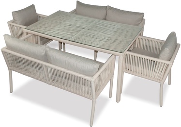 Комплект уличной мебели Floriane Garden Vera 2 134JML1207, светло-коричневый, 1-6 места