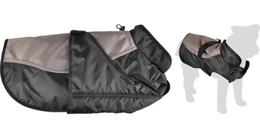 Зимнее пальто для собак Flamingo Zane 518411, черный/серый, 65 см